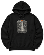 Topo Waterfall Hoodie - Black