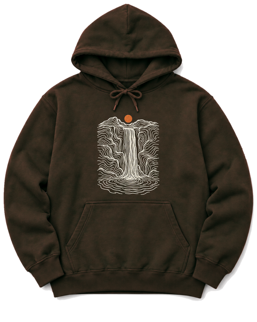 Topo Waterfall Hoodie - Dark Chocolate