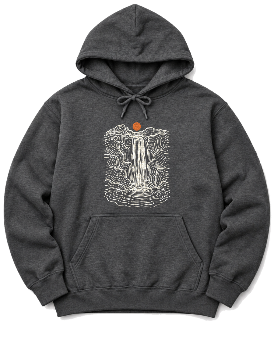 Topo Waterfall Hoodie - Dark Heather