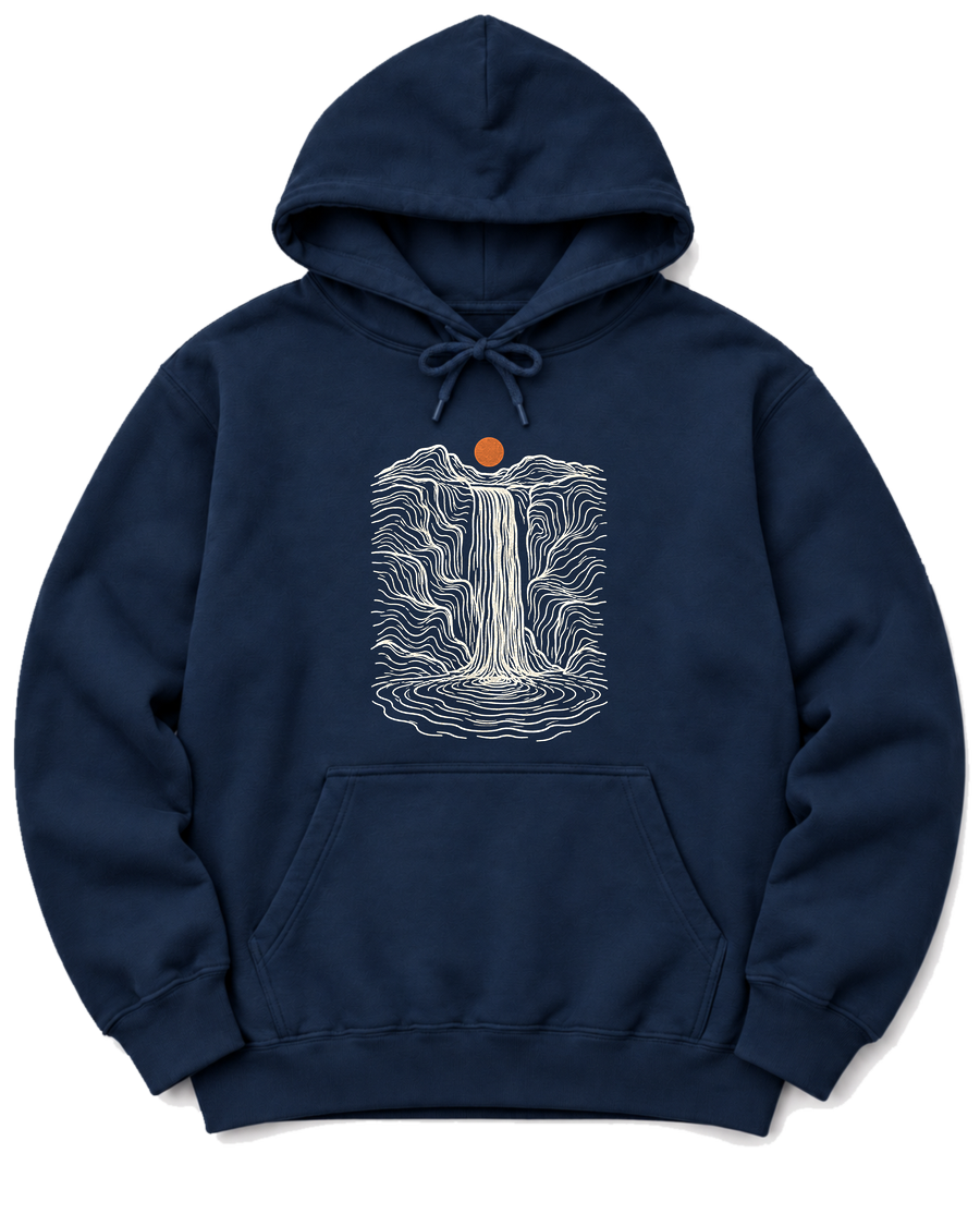 Topo Waterfall Hoodie - Navy