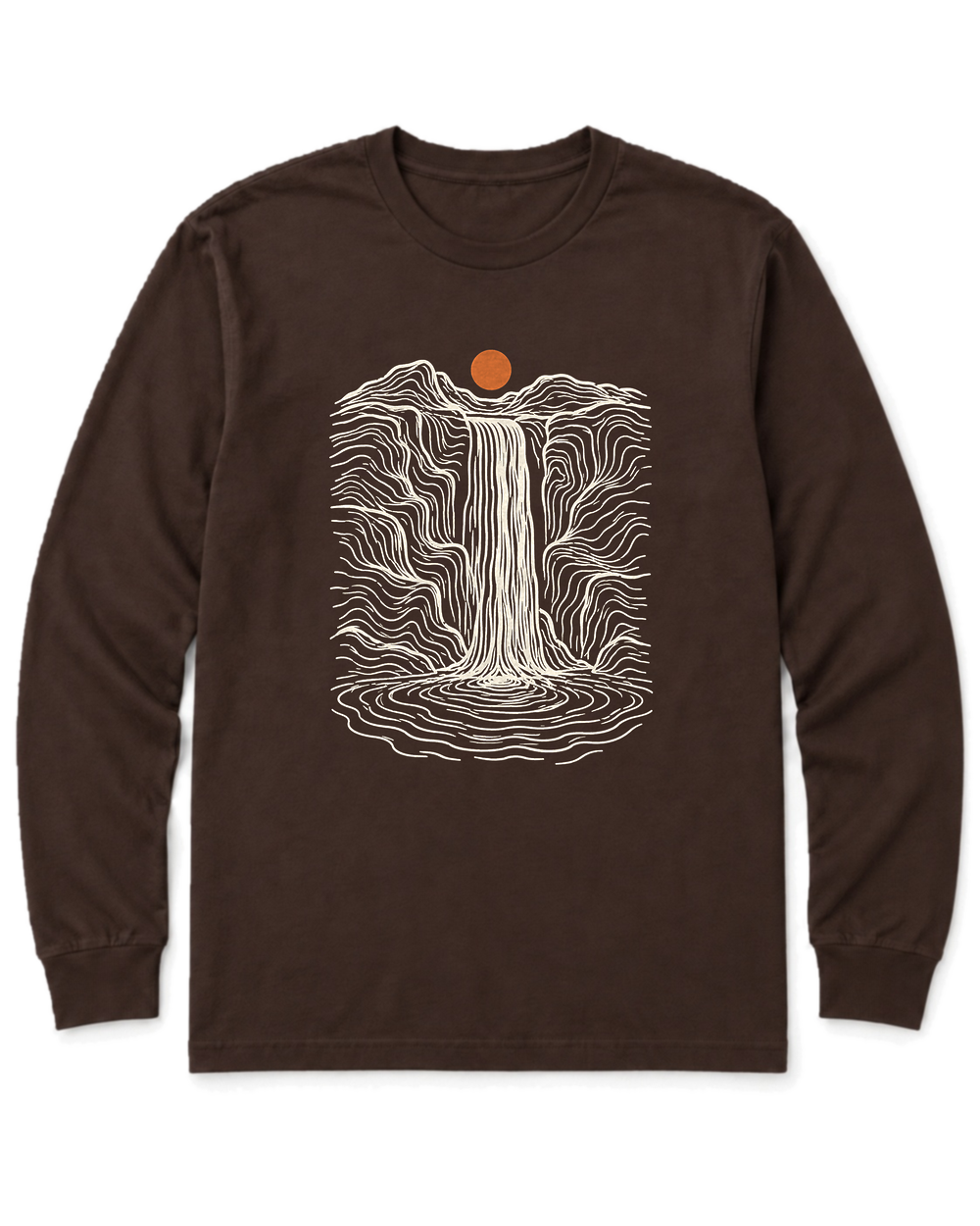 Topo Waterfall Long Sleeve Shirt - Dark Chocolate