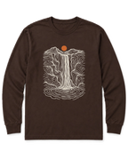 Topo Waterfall Long Sleeve Shirt - Dark Chocolate