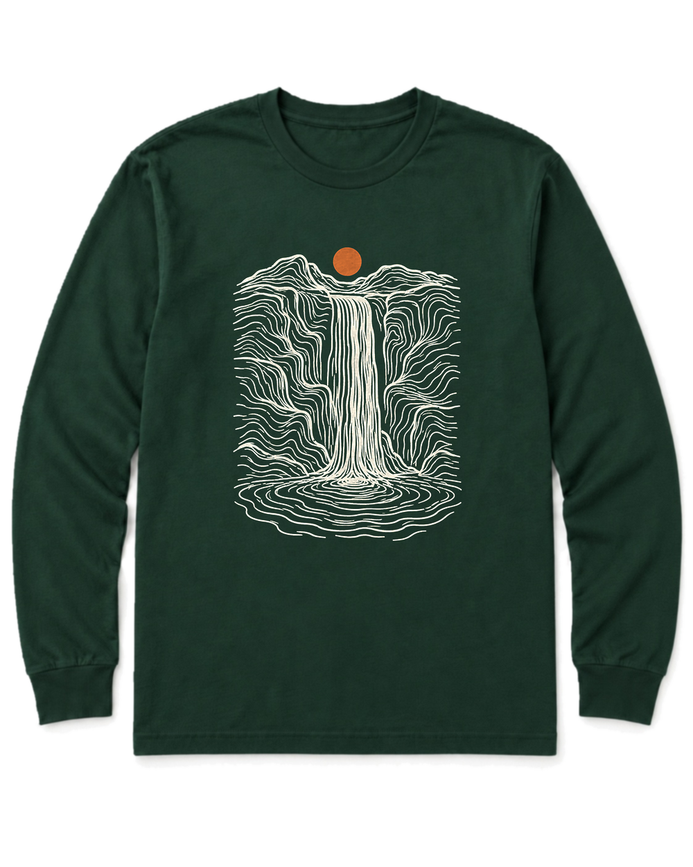 Topo Waterfall Long Sleeve Shirt - Forest Green