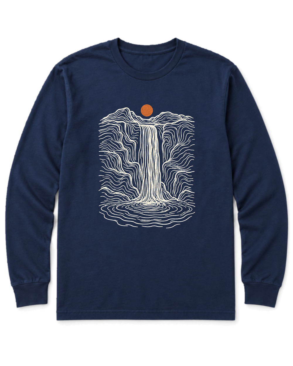 Topo Waterfall Long Sleeve Shirt - Navy