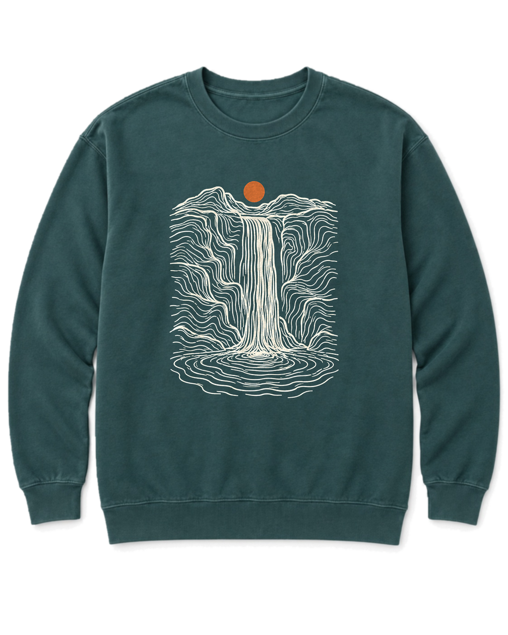 Topo Waterfall Sweatshirt - Blue Spruce