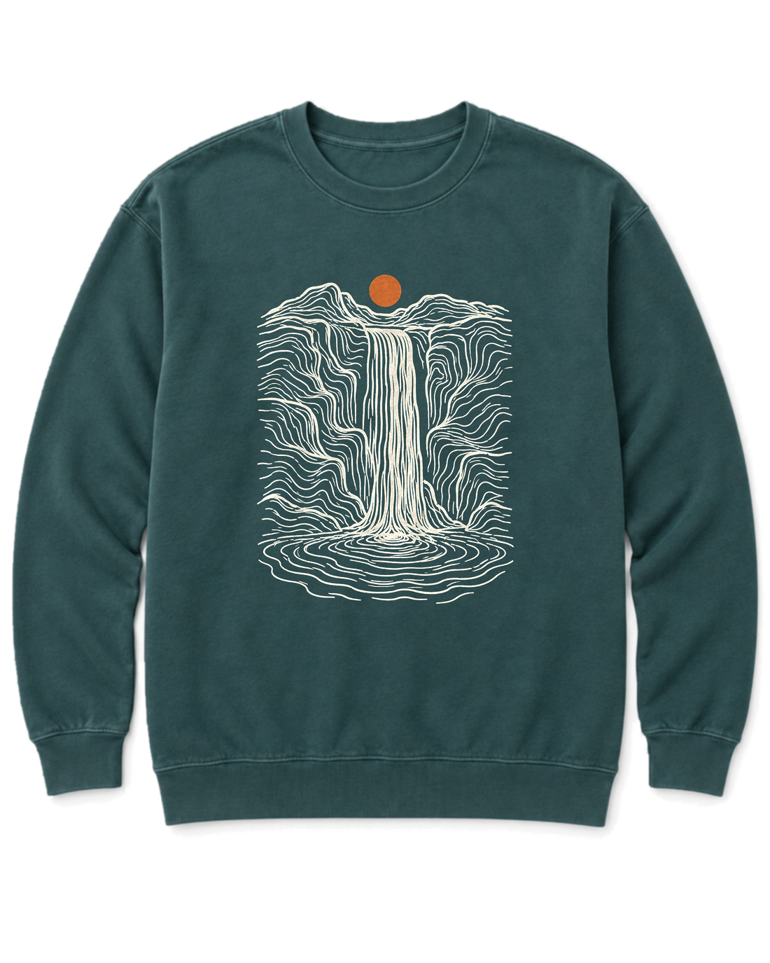 Topo Waterfall Sweatshirt - Blue Spruce