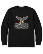 Topo Whale Tail Long Sleeve Shirt - Black