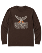 Topo Whale Tail Long Sleeve Shirt - Dark Chocolate