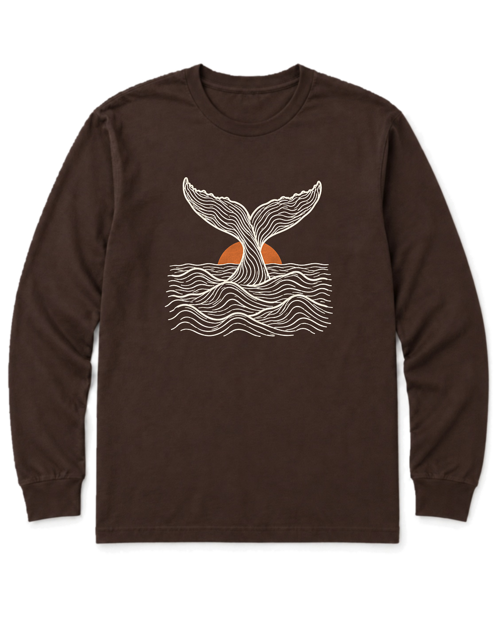 Topo Whale Tail Long Sleeve Shirt - Dark Chocolate