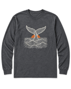 Topo Whale Tail Long Sleeve Shirt - Dark Heather