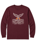 Topo Whale Tail Long Sleeve Shirt - Maroon