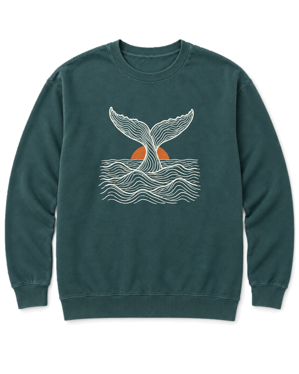 Topo Whale Tail Sweatshirt - Blue Spruce