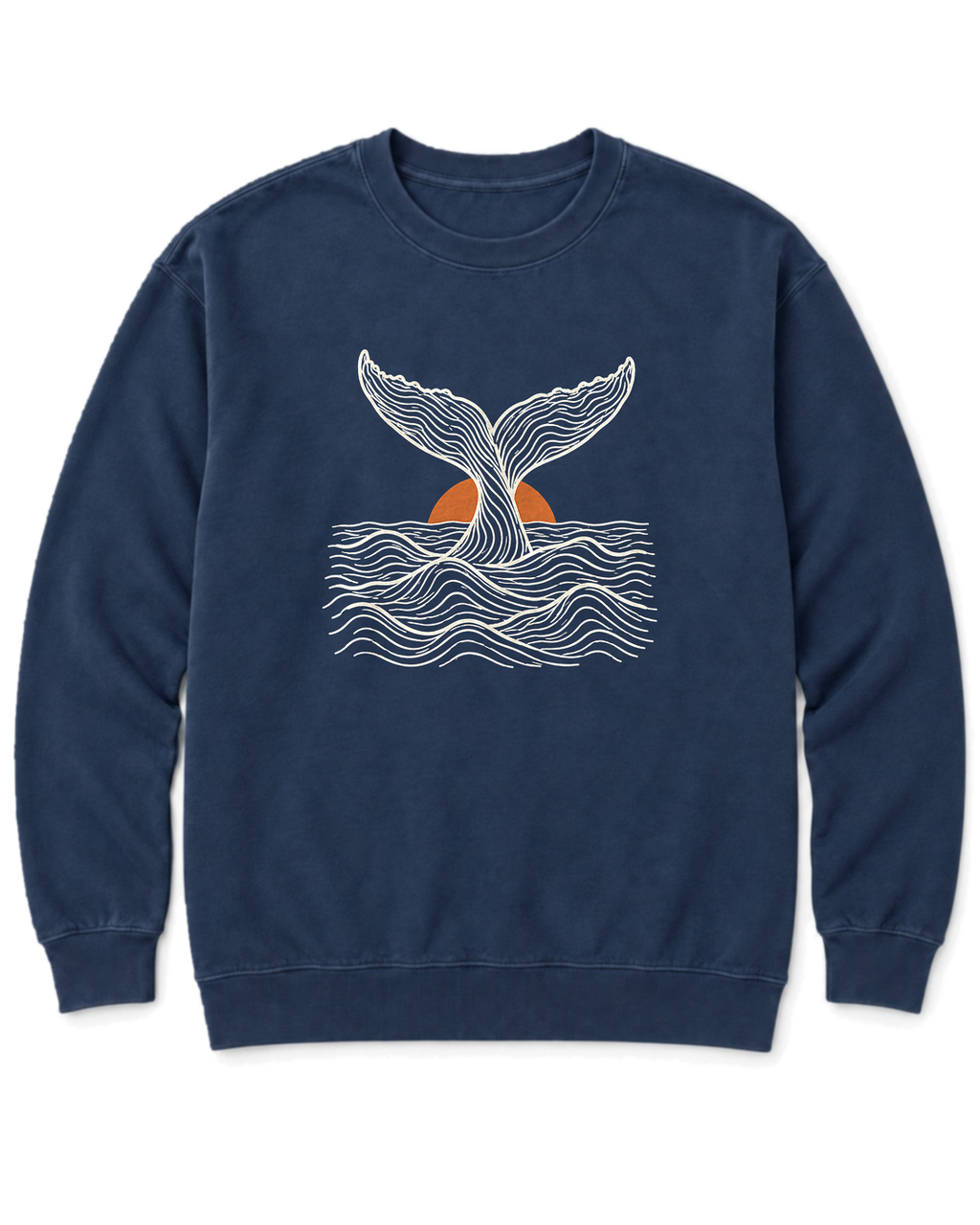 Topo Whale Tail Sweatshirt - True Navy