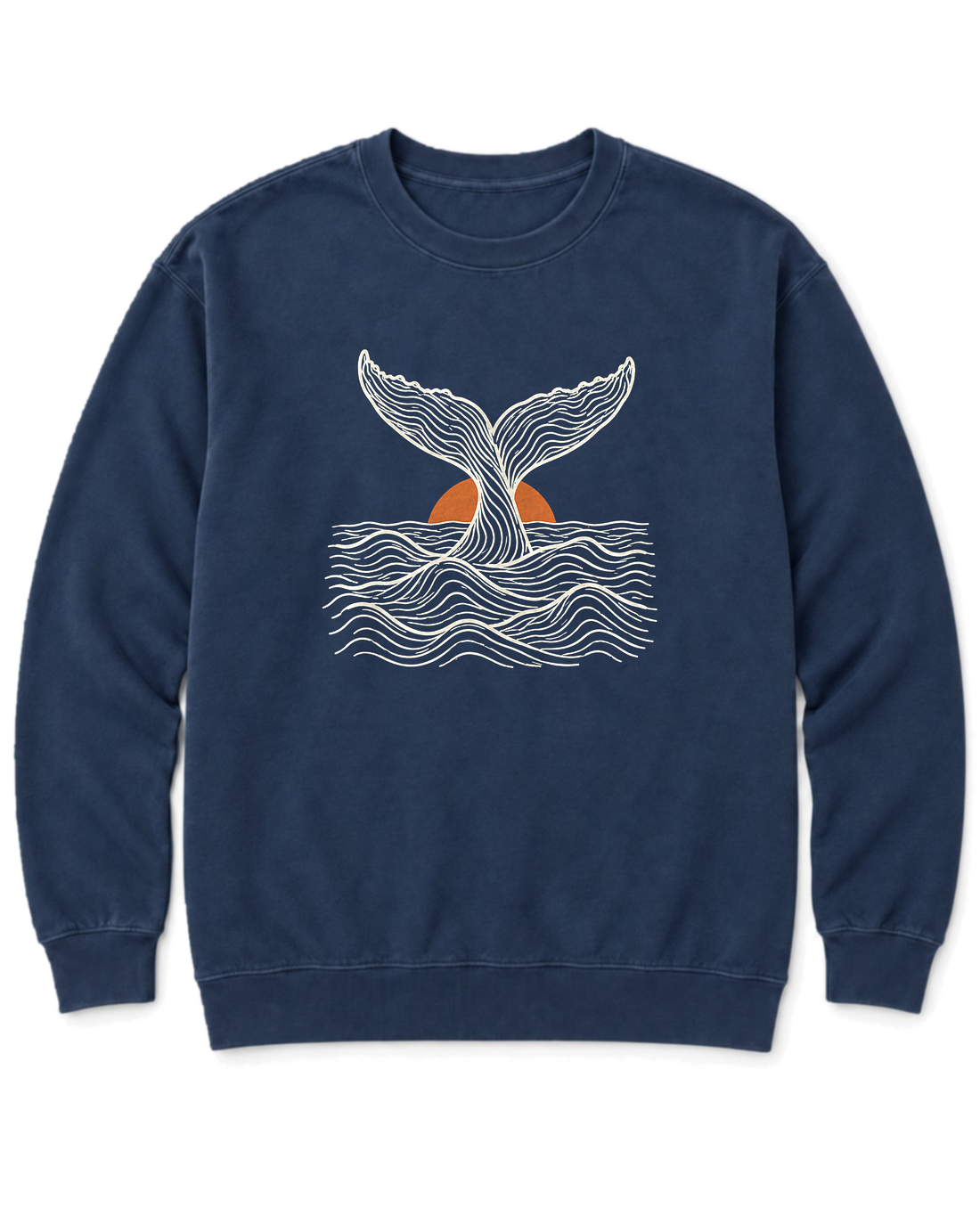 Topo Whale Tail Sweatshirt - True Navy
