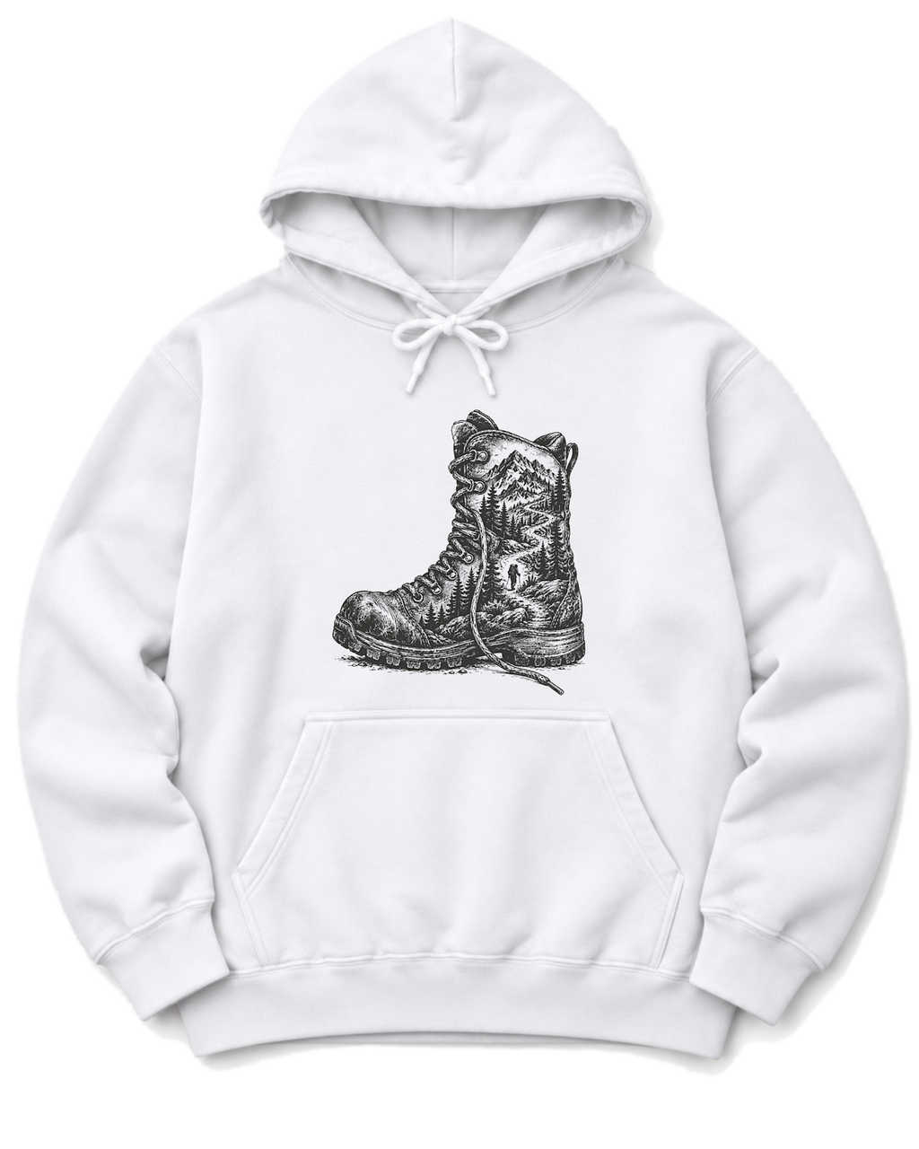 Trail Boot Hoodie - White