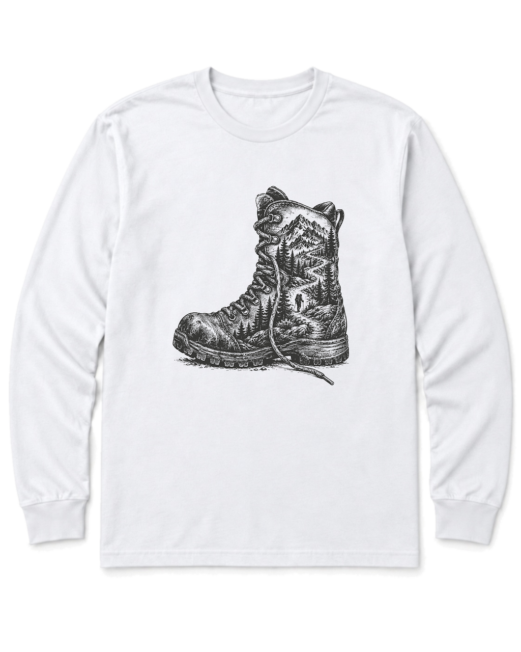 Trail Boot Long Sleeve Shirt - White