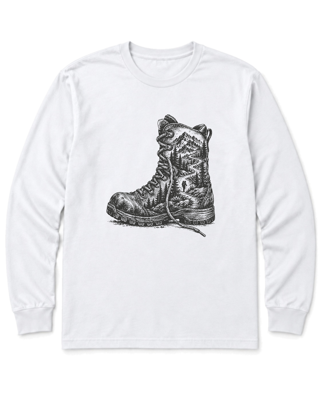Trail Boot Long Sleeve Shirt - White