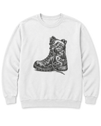 Trail Boot Sweatshirt - White