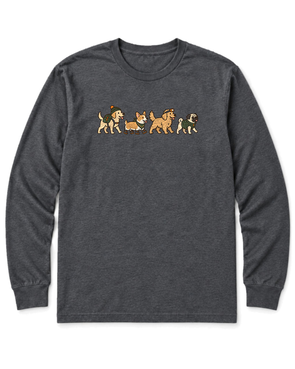 Trail Dogs Long Sleeve Shirt - Dark Heather