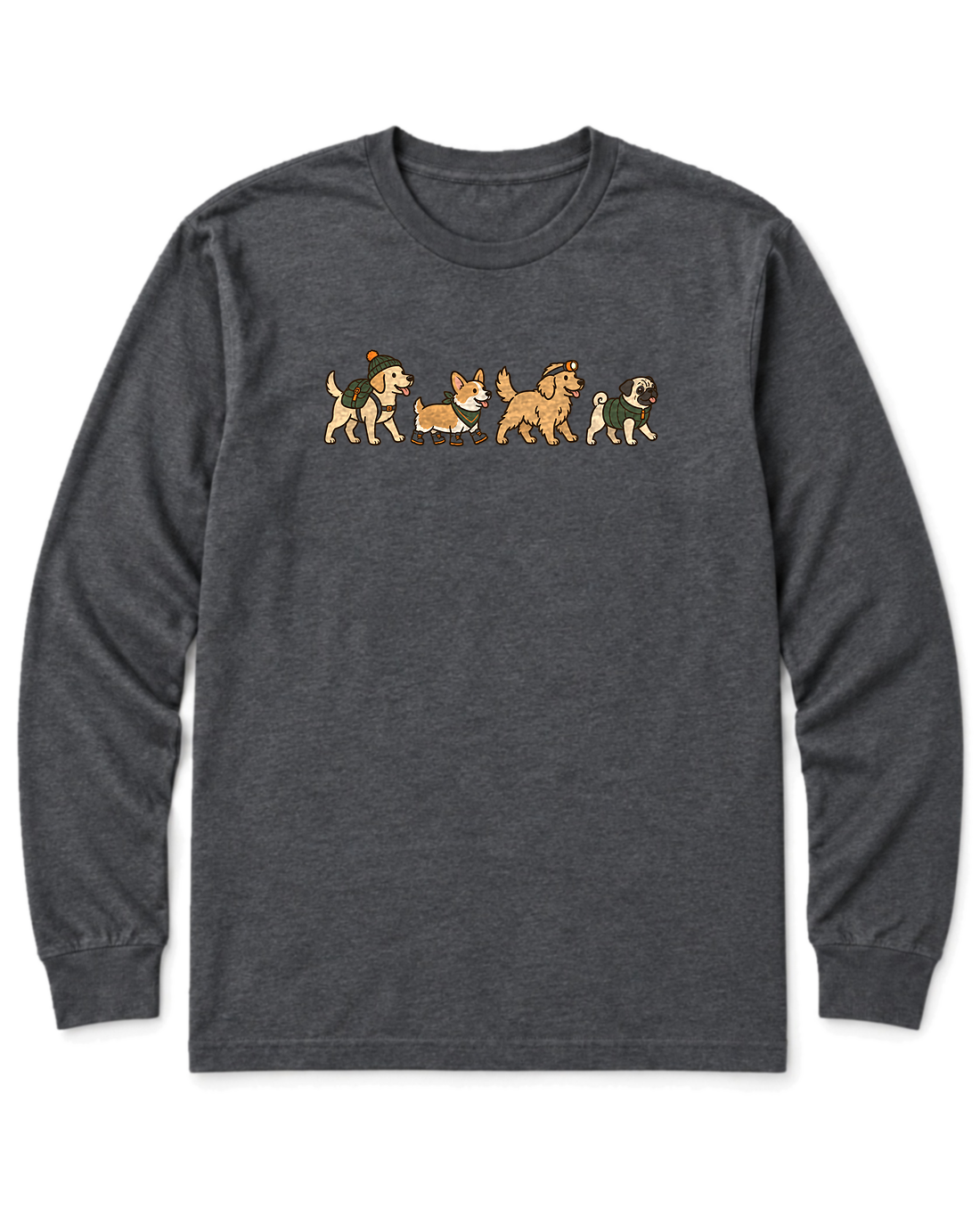 Trail Dogs Long Sleeve Shirt - Dark Heather