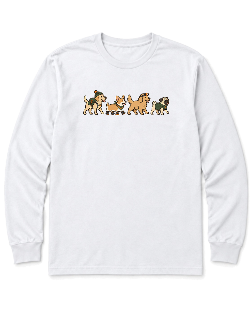 Trail Dogs Long Sleeve Shirt - White
