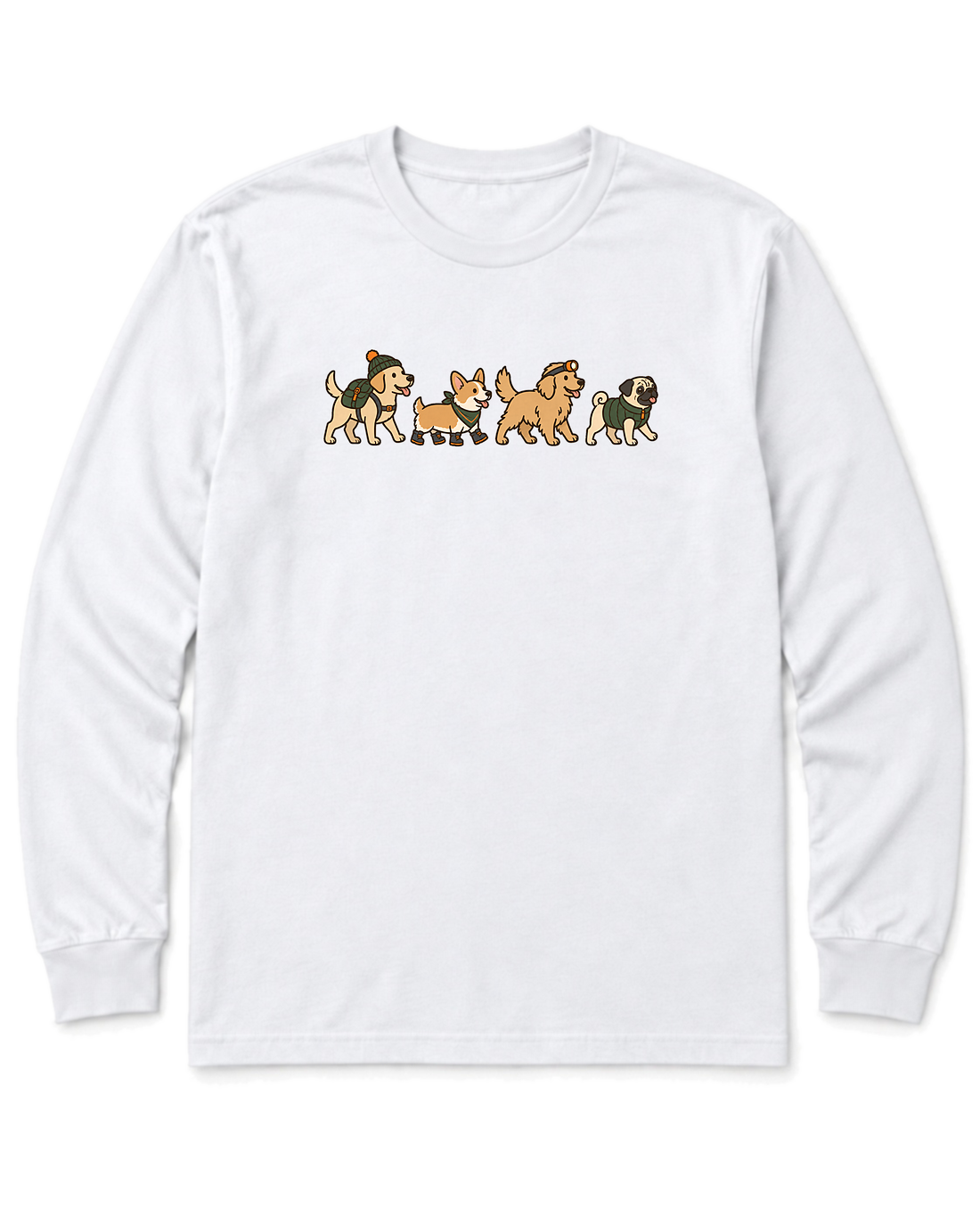 Trail Dogs Long Sleeve Shirt - White
