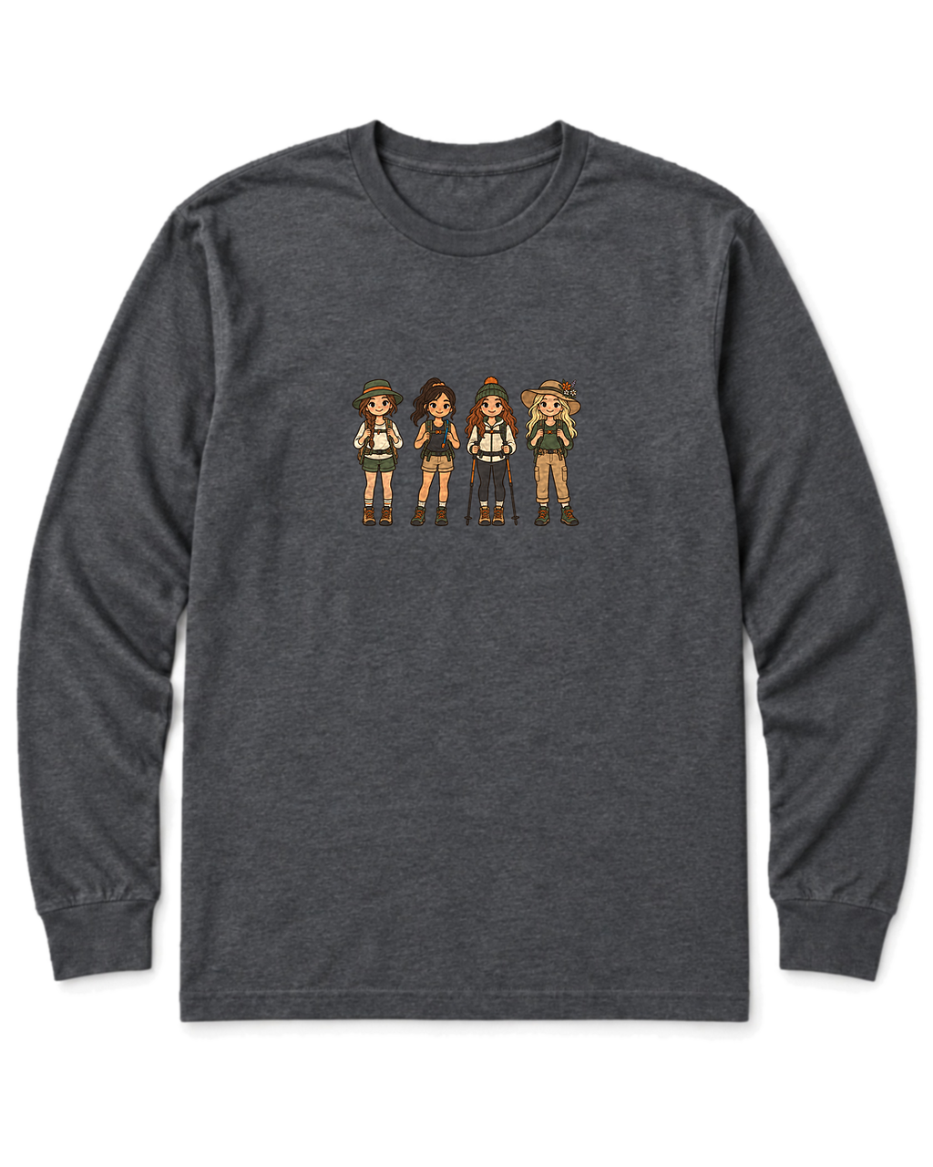 Trail Gals Long Sleeve Shirt - Dark Heather