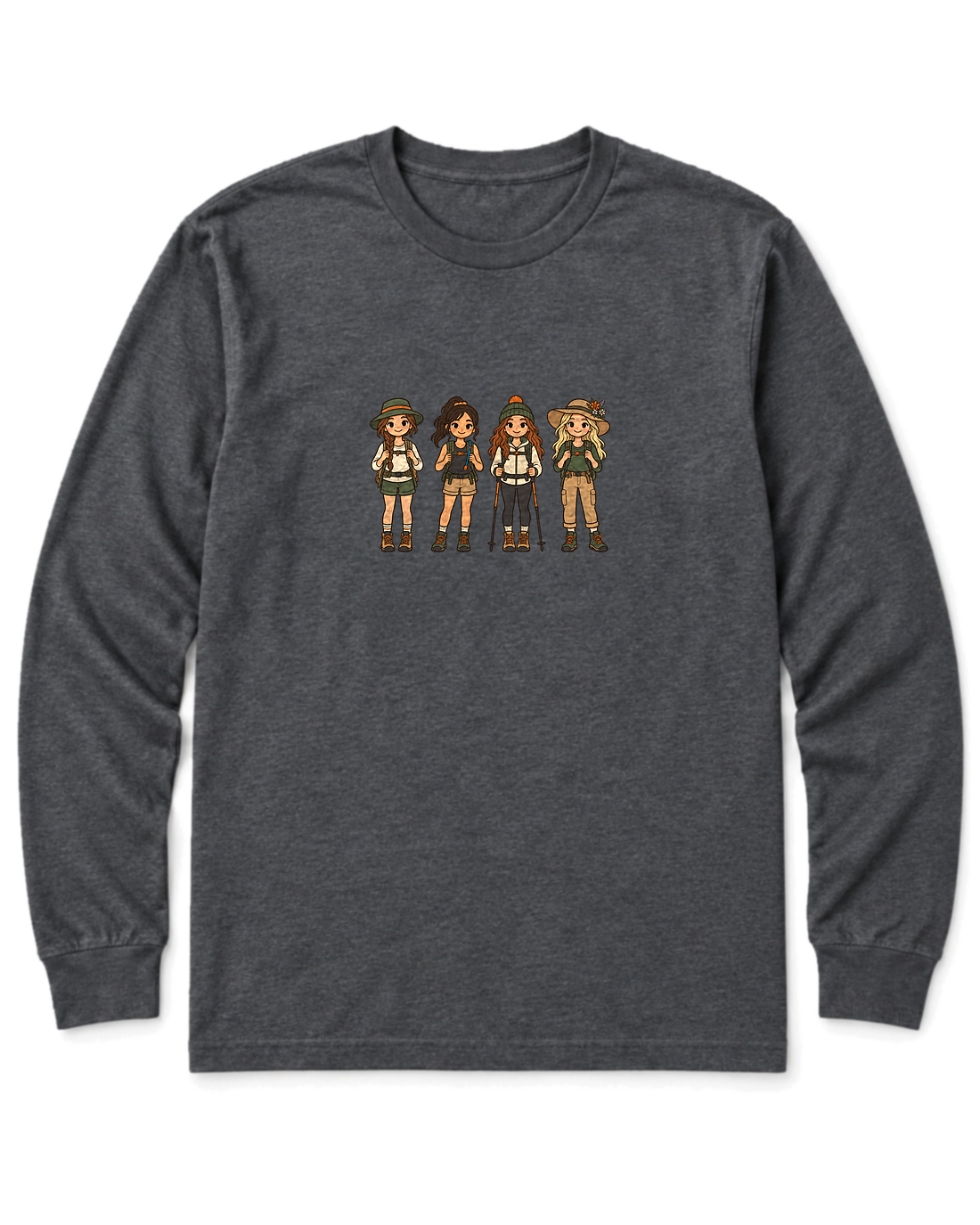 Trail Gals Long Sleeve Shirt - Dark Heather