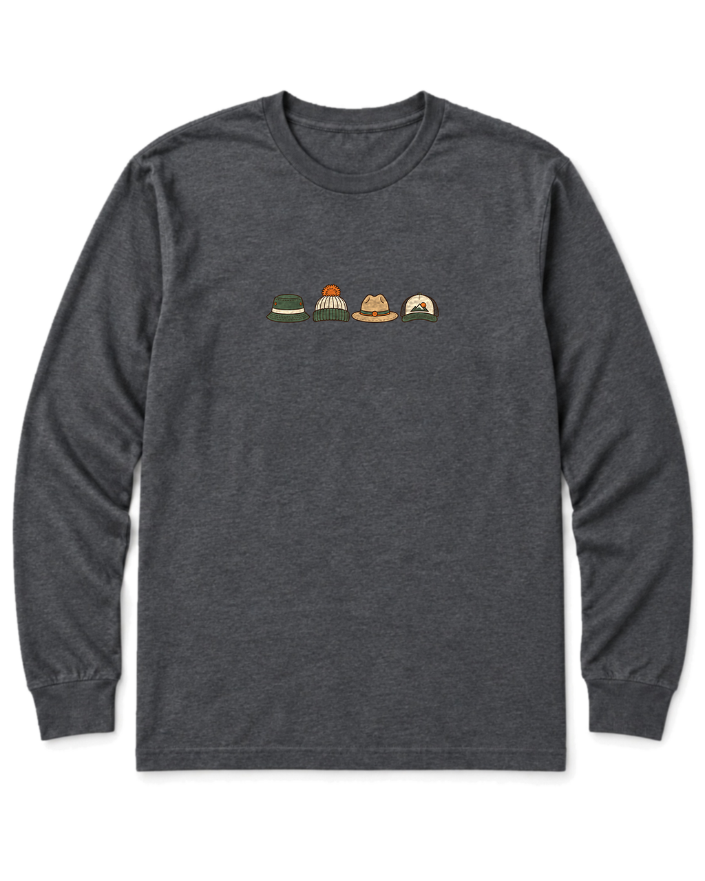 Trail Hats Long Sleeve Shirt - Dark Heather