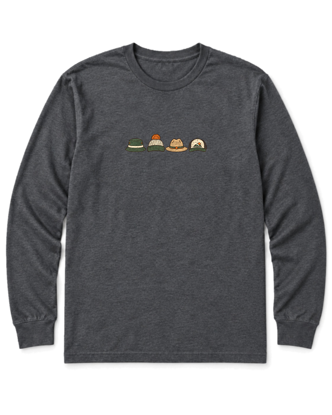 Trail Hats Long Sleeve Shirt - Dark Heather