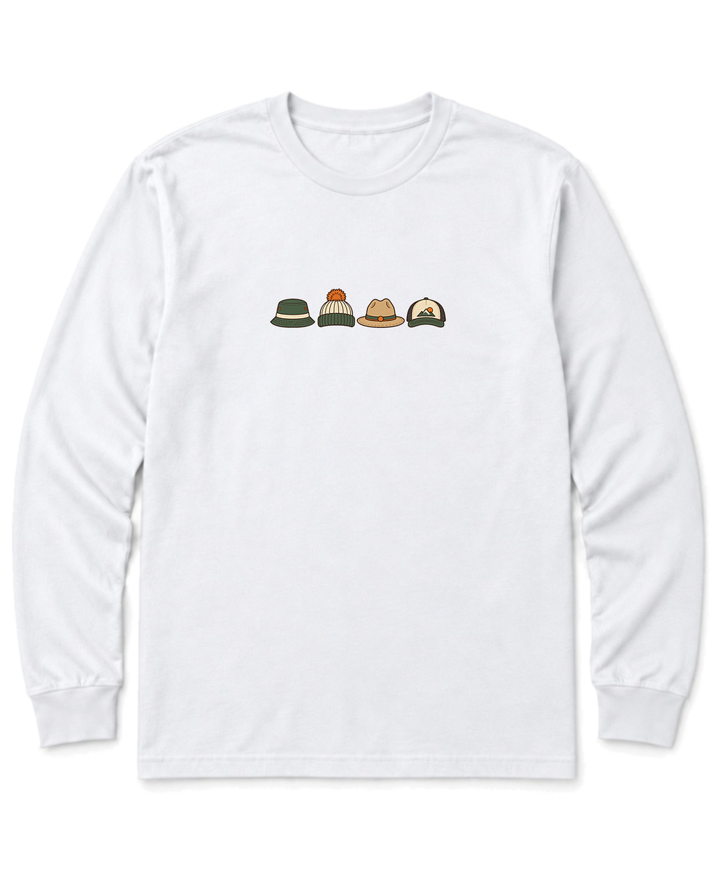Trail Hats Long Sleeve Shirt - White