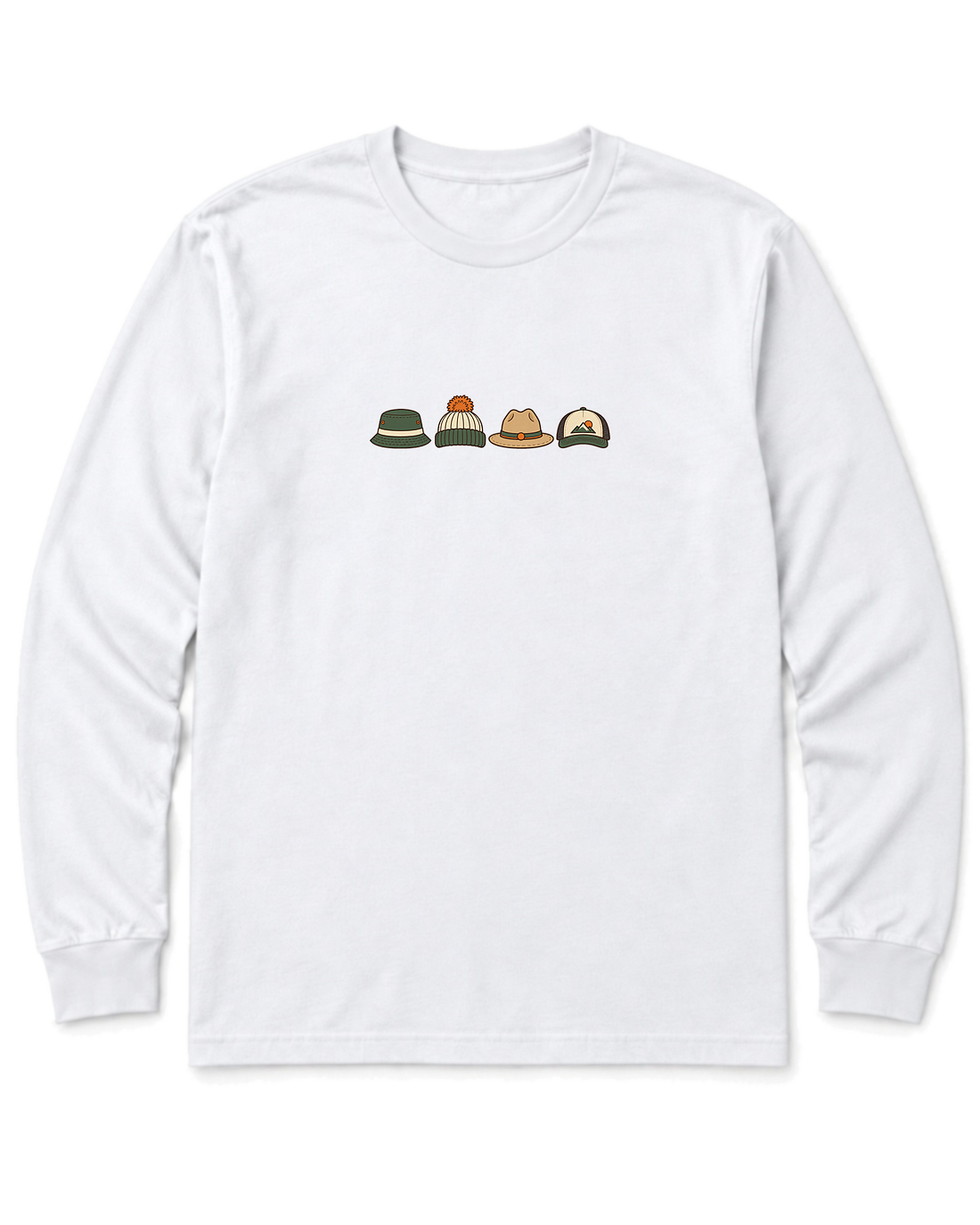 Trail Hats Long Sleeve Shirt - White