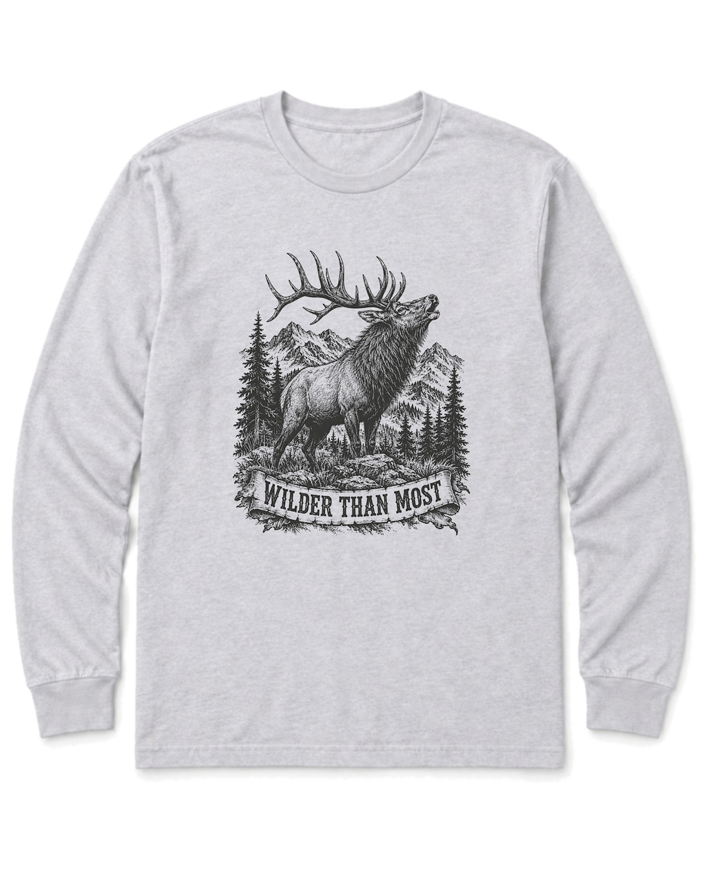 Wilder Than Most Long Sleeve Shirt - Ash