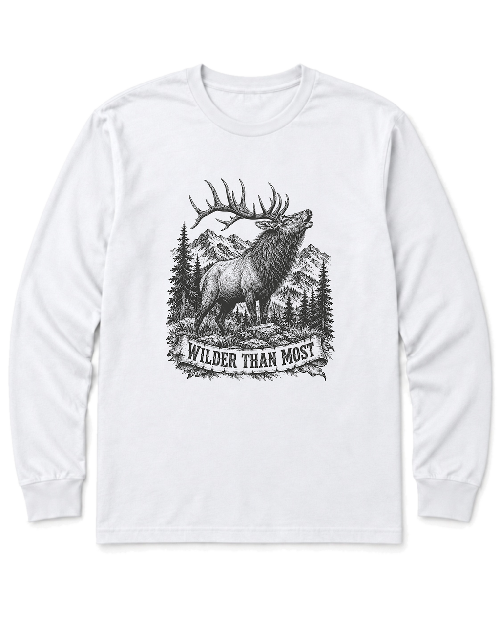 Wilder Than Most Long Sleeve Shirt - White