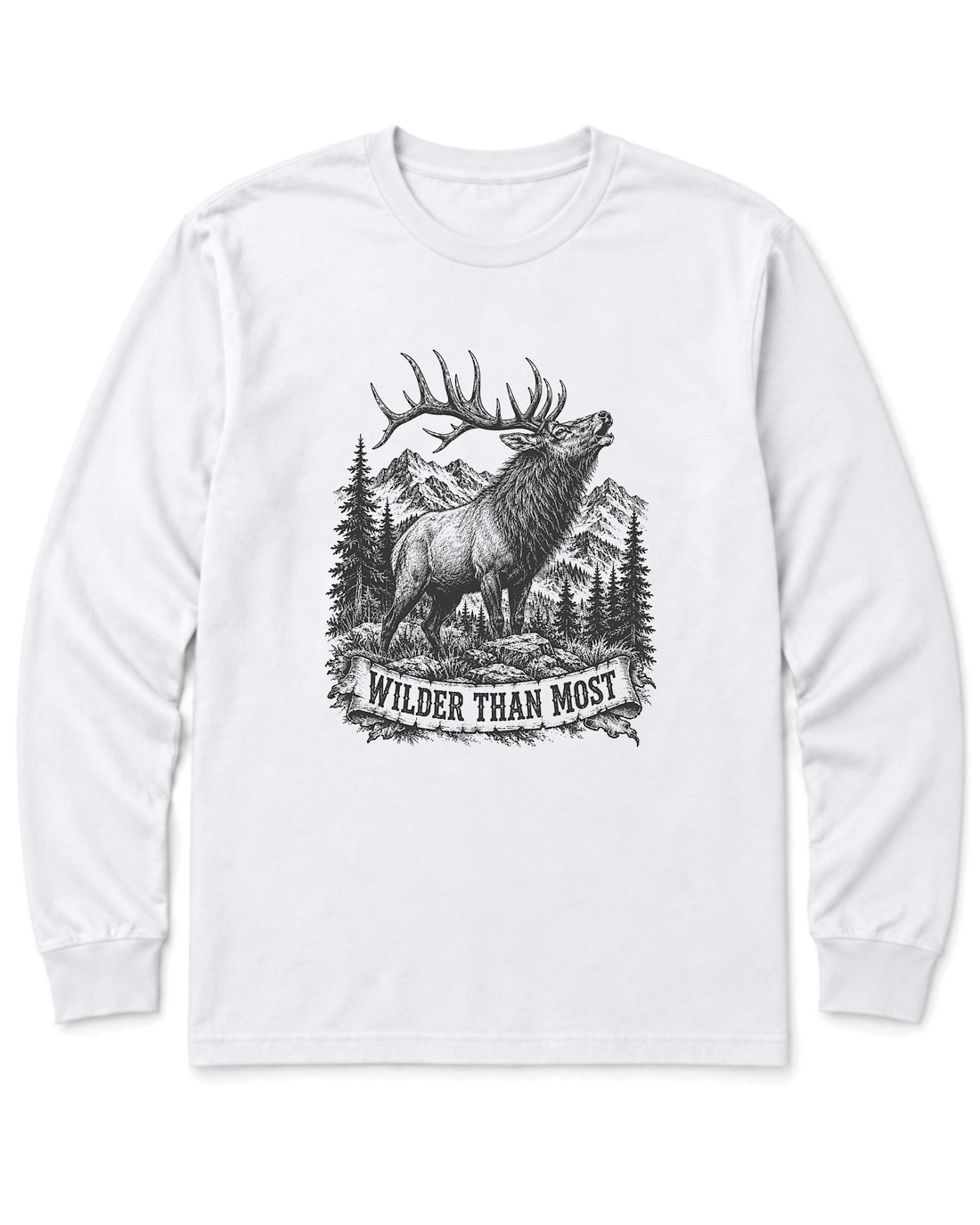 Wilder Than Most Long Sleeve Shirt - White