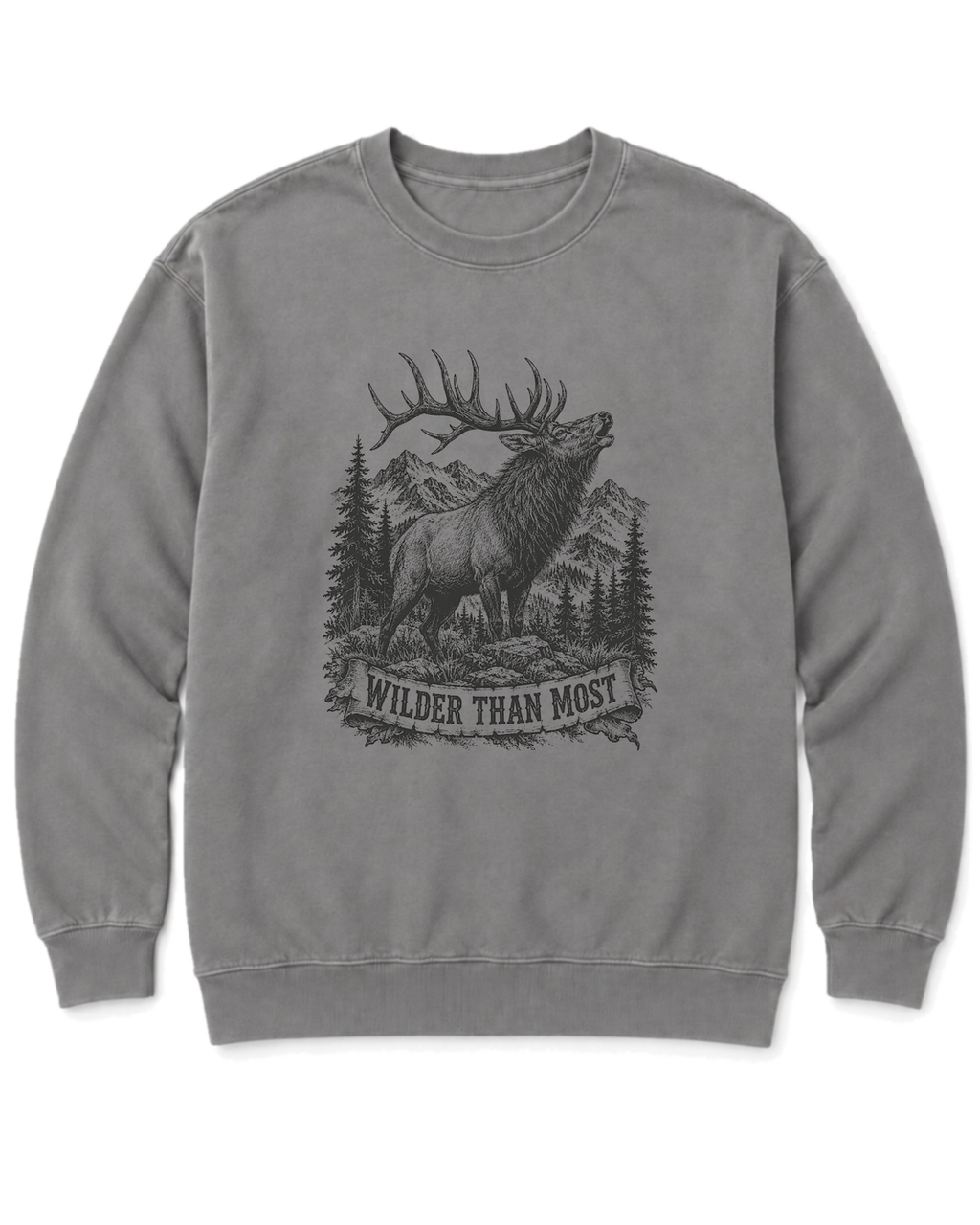 Wilder Than Most Sweatshirt - Grey