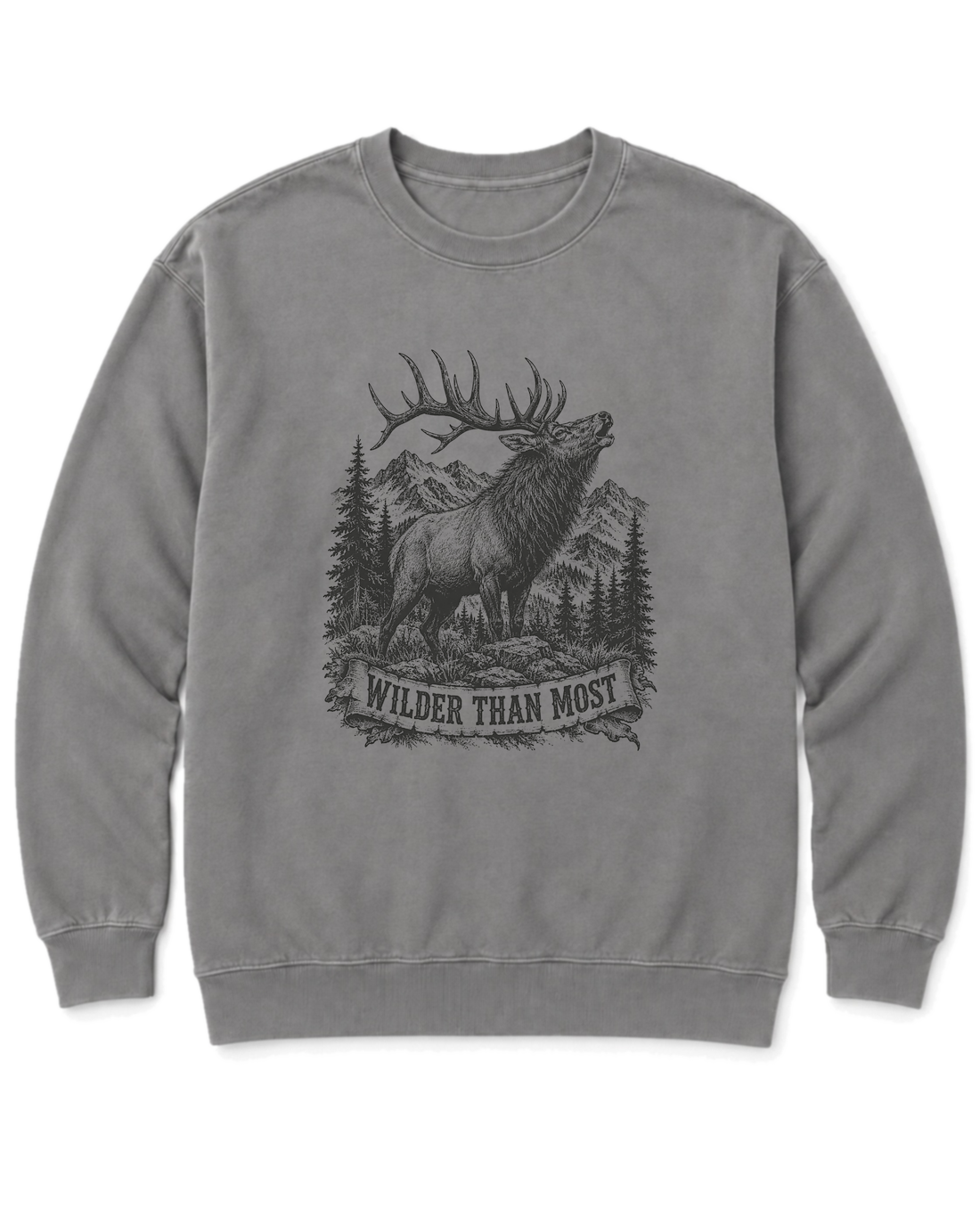 Wilder Than Most Sweatshirt - Grey