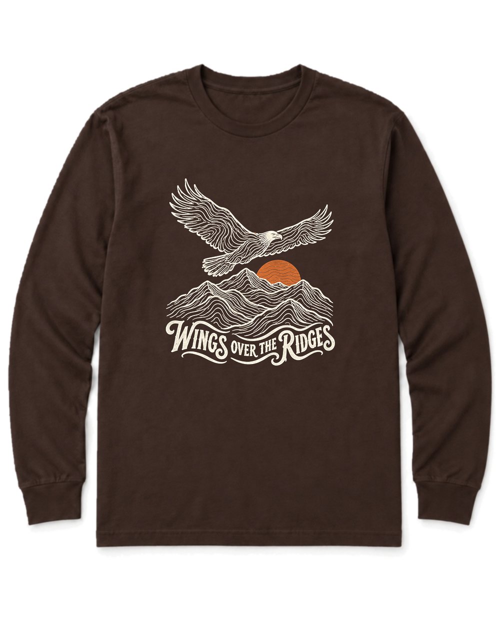 Wings Over the Ridges Long Sleeve Shirt - Dark Chocolate