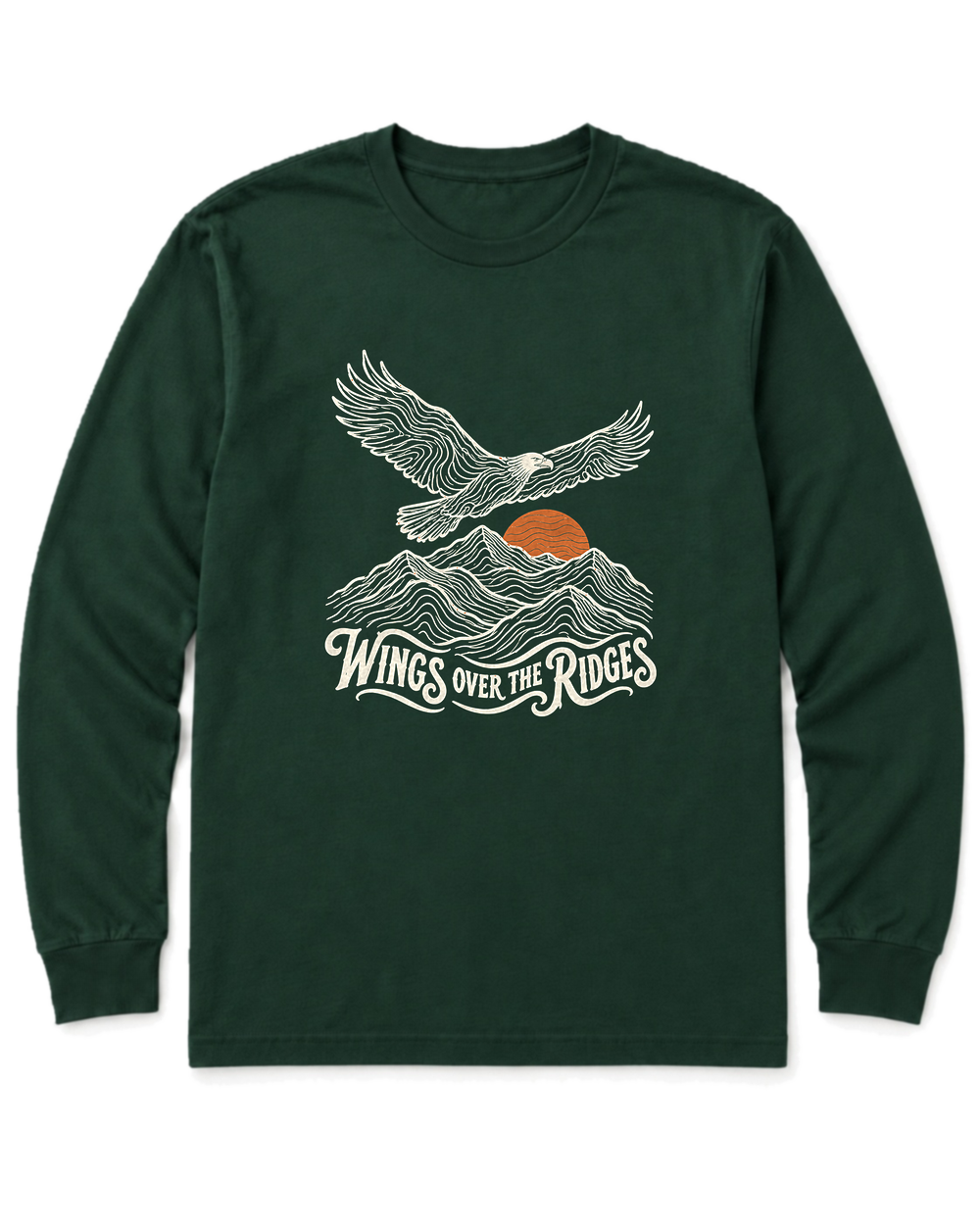 Wings Over the Ridges Long Sleeve Shirt - Forest Green