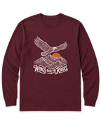 Wings Over the Ridges Long Sleeve Shirt - Maroon