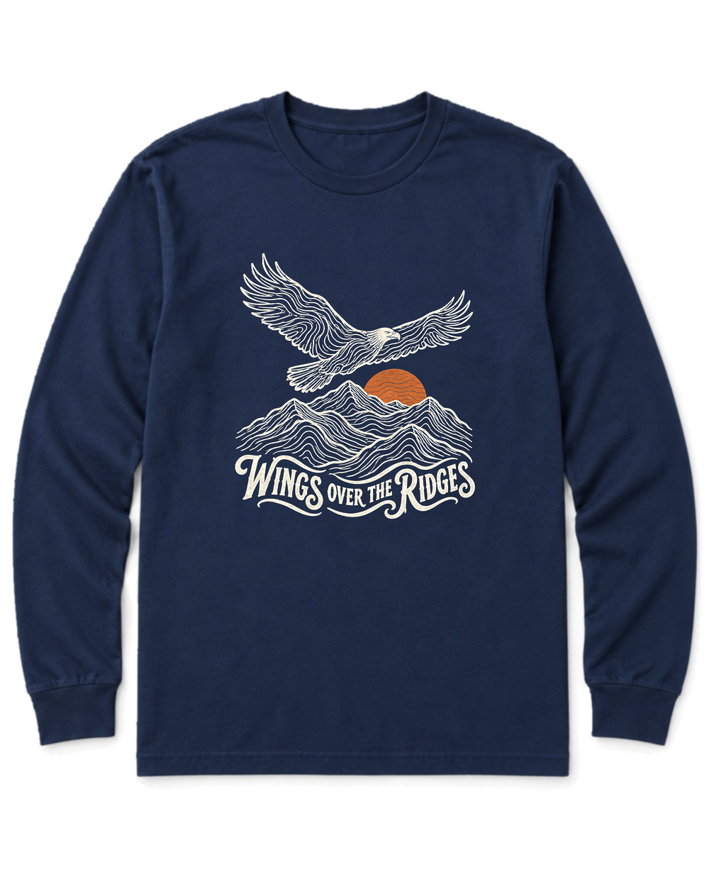Wings Over the Ridges Long Sleeve Shirt - Navy