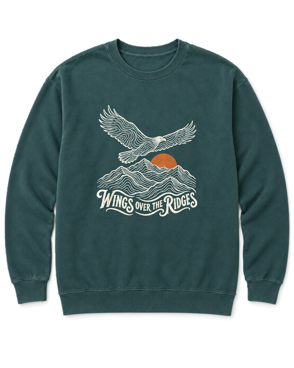 Wings Over the Ridges Sweatshirt - Blue Spruce
