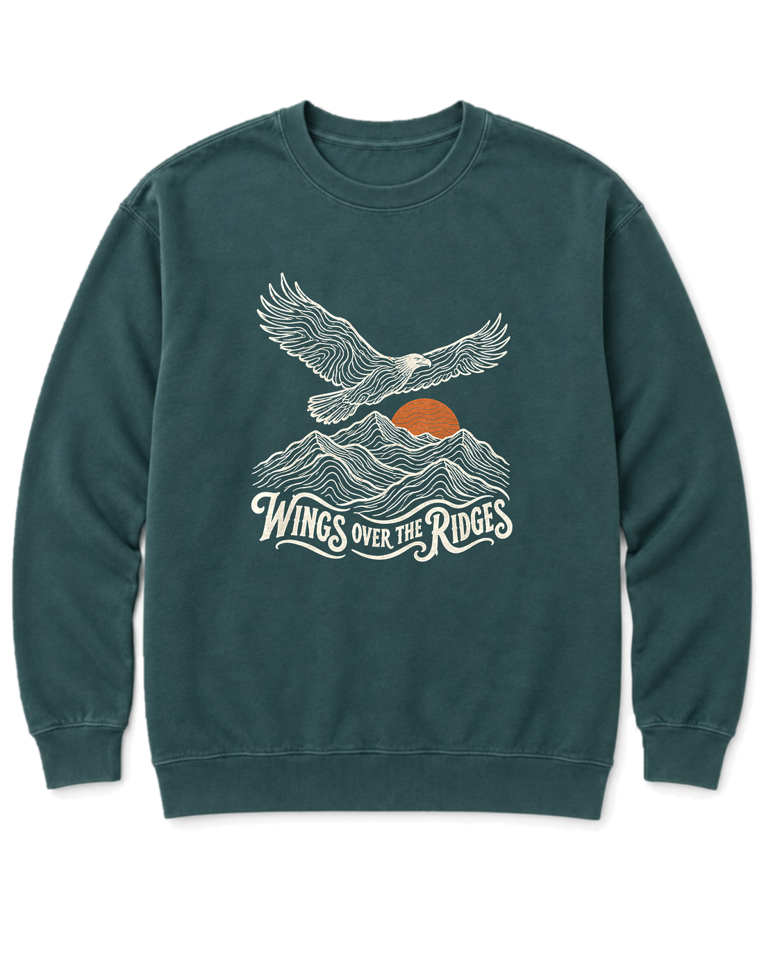 Wings Over the Ridges Sweatshirt - Blue Spruce