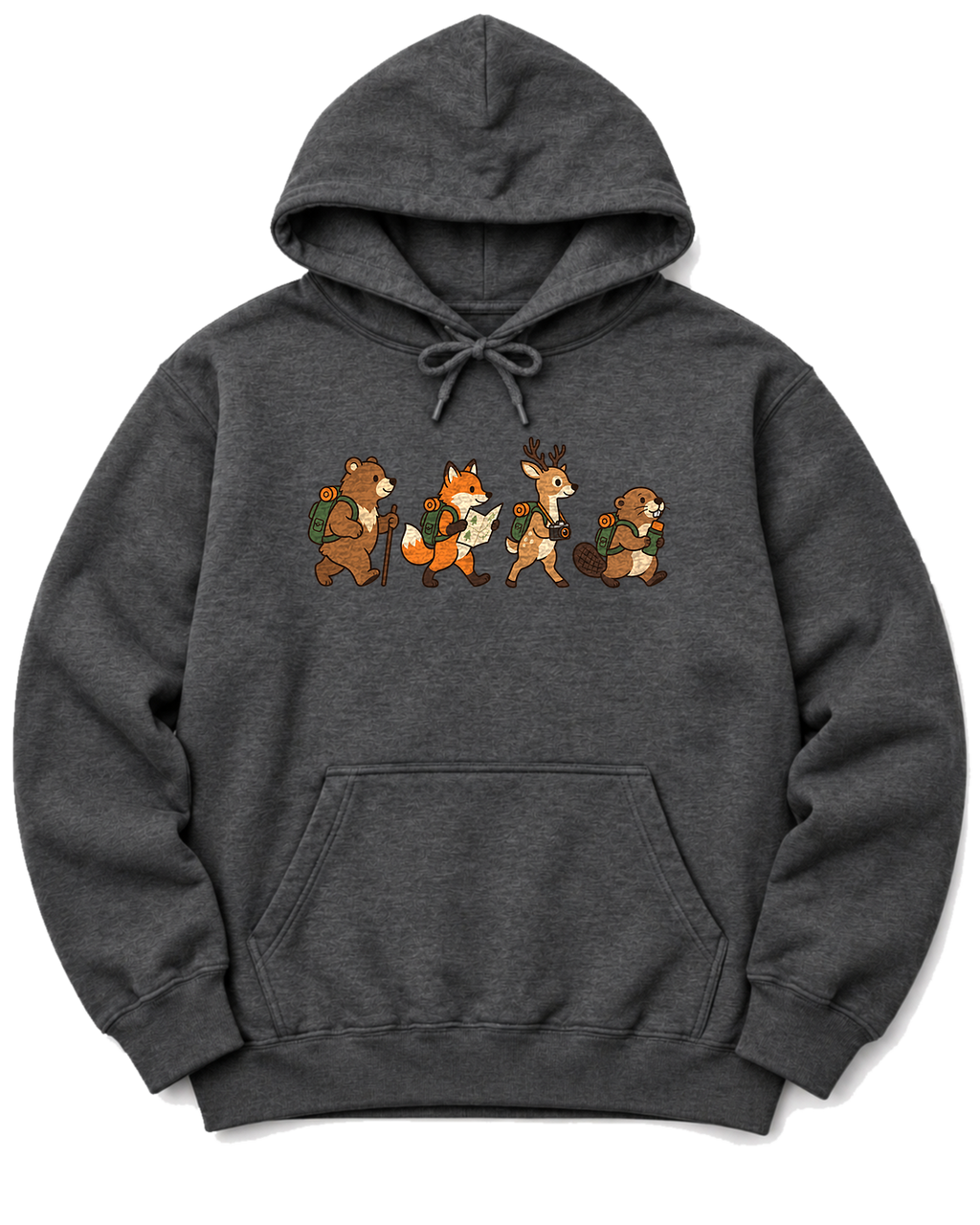 Woodland Hikers Hoodie - Dark Heather
