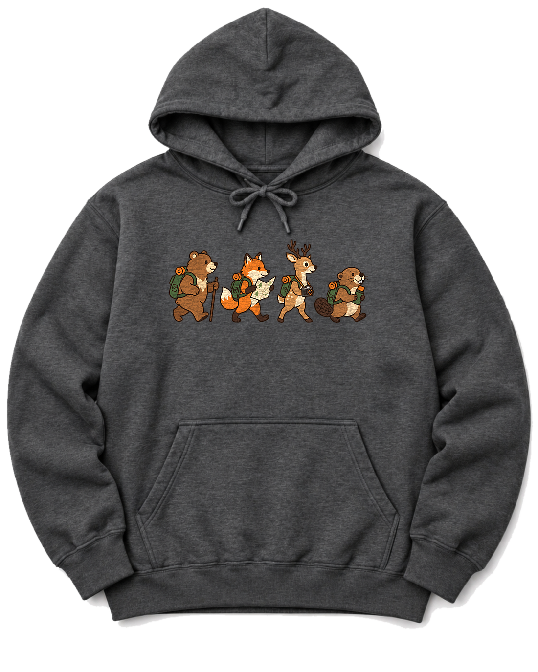 Woodland Hikers Hoodie - Dark Heather