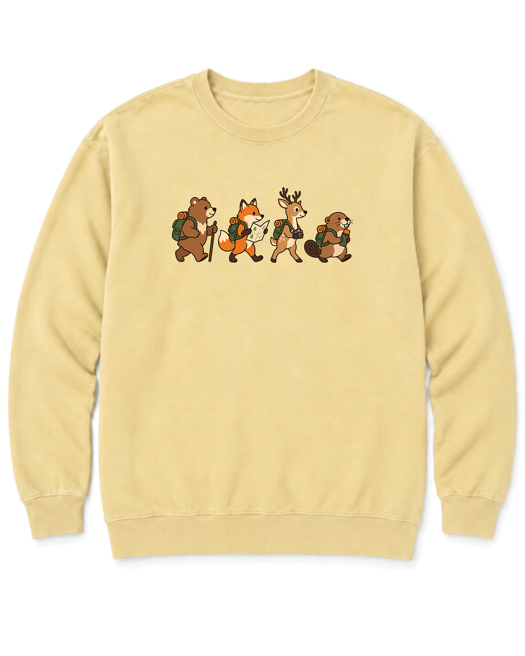 Woodland Hikers Sweatshirt - Butter