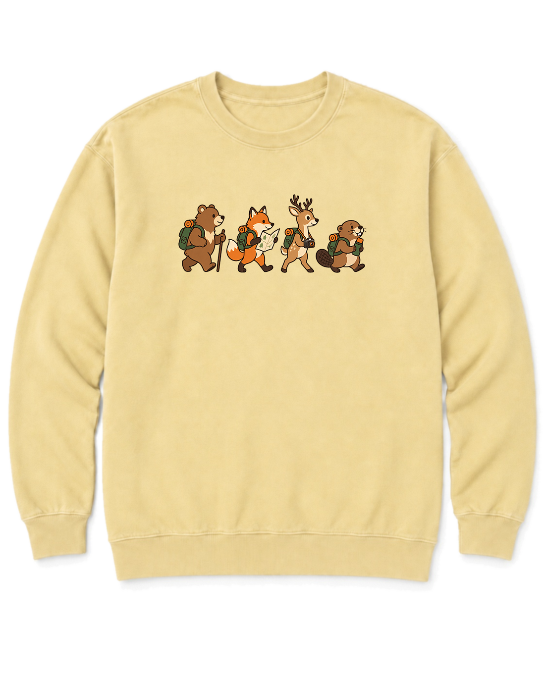 Woodland Hikers Sweatshirt - Butter