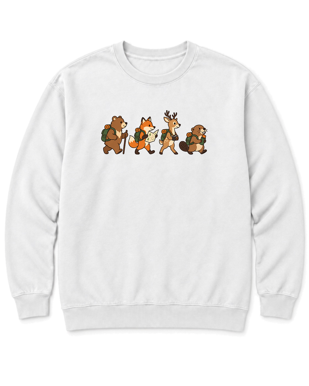 Woodland Hikers Sweatshirt - White