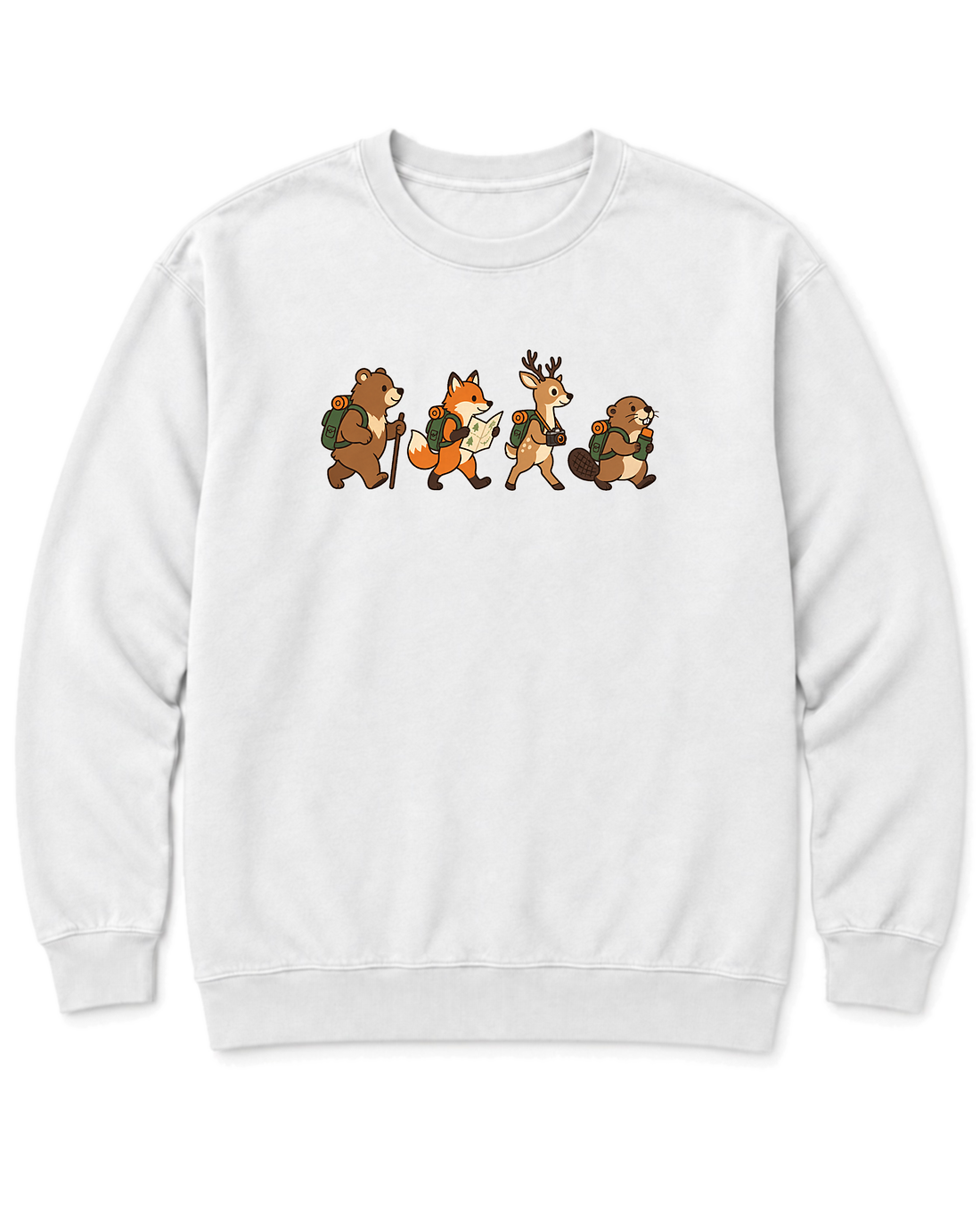 Woodland Hikers Sweatshirt - White