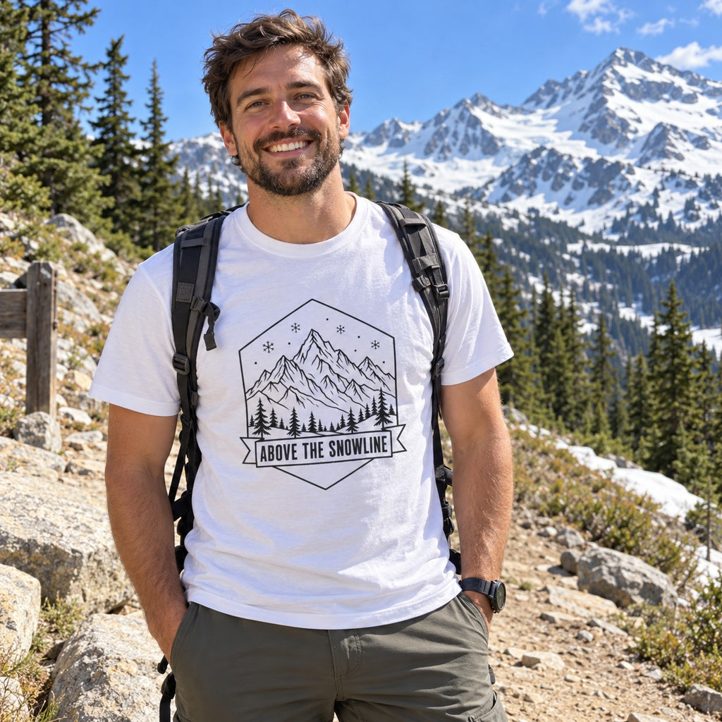 Above the Snowline T-Shirt worn outdoors